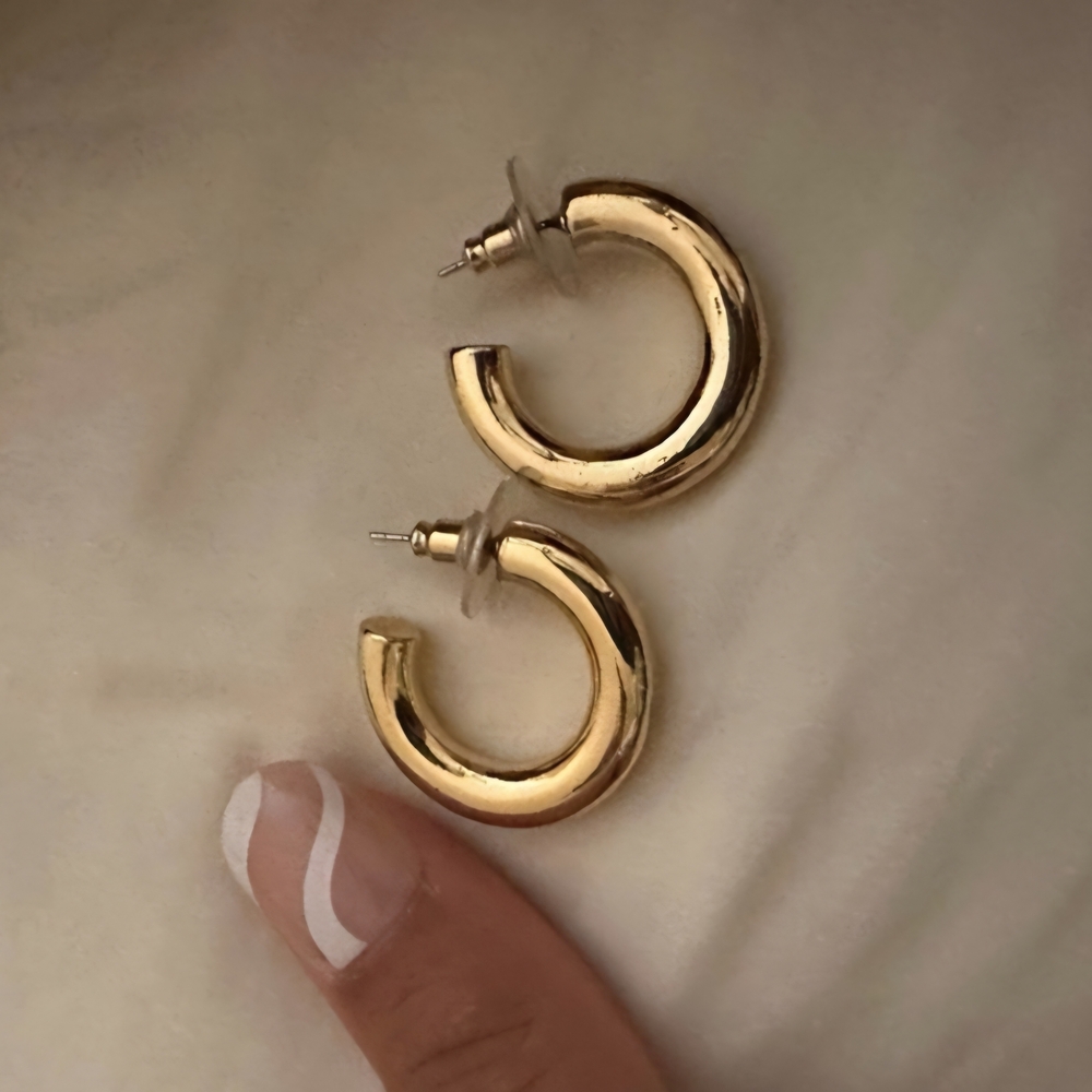 Express Gold Hoop Earrings